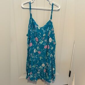 Torrid Teal Floral Dress